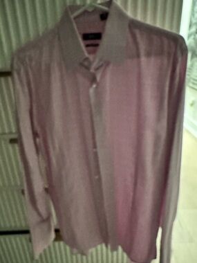 Boss Men's Light Pink Long-Sleeve Dress Shirt